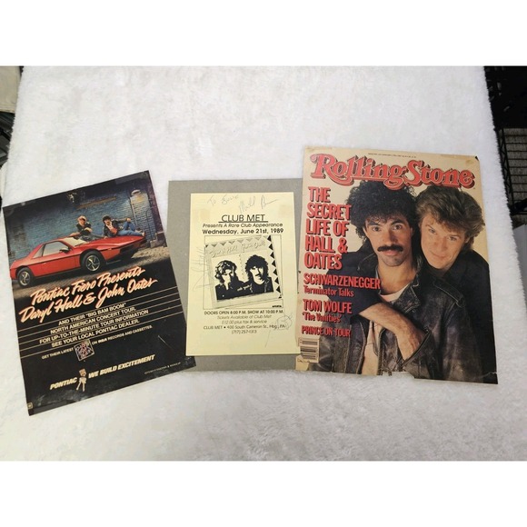 Daryl Hall & John Oates Autographs Ad & Rolling Stone Cover‎ Guitar Pick